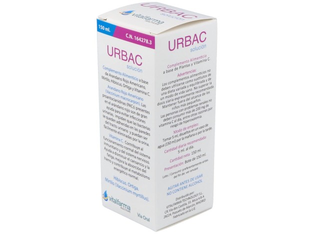 Vitalfarma Urbac Solución, 150 Ml