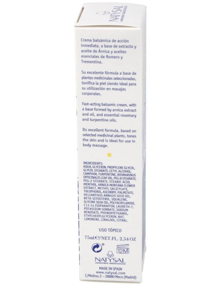 Natysal Crema Arnica 75Ml