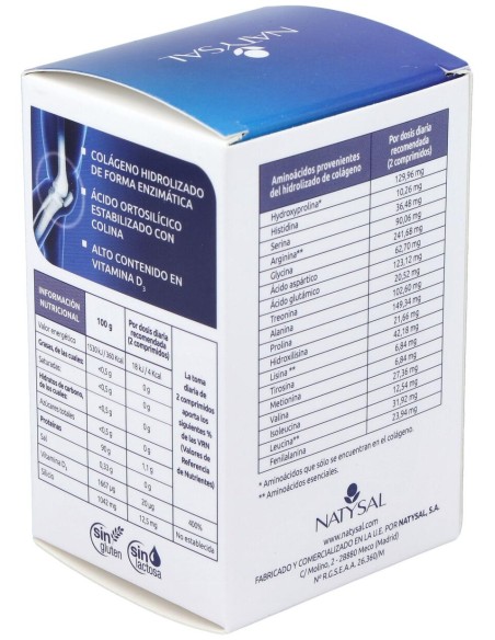 Natysal Colageno Hidrolizado Con Silicio Y Vitamina D 60 Comp