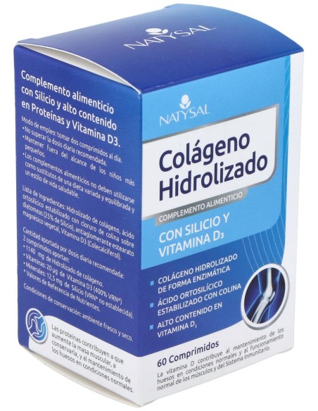 Natysal Colageno Hidrolizado Con Silicio Y Vitamina D 60 Comp