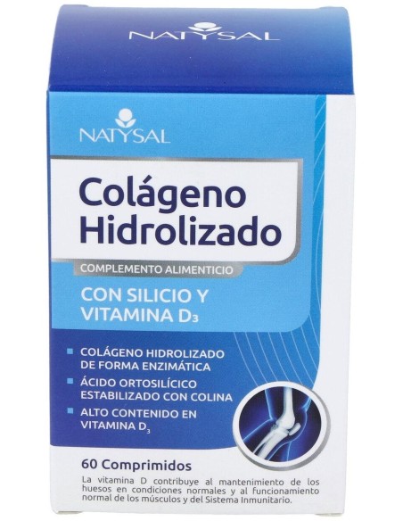 Natysal Colageno Hidrolizado Con Silicio Y Vitamina D 60 Comp