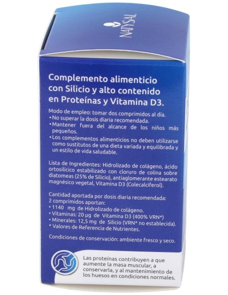 Natysal Colageno Hidrolizado Con Silicio Y Vitamina D 60 Comp