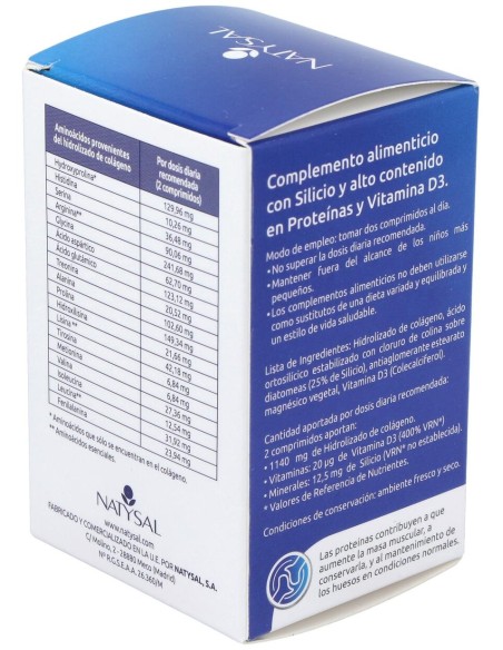Natysal Colageno Hidrolizado Con Silicio Y Vitamina D 60 Comp