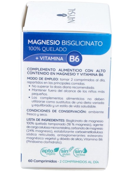 Natysal Magnesio + Vitamina B6 700Mg 60Caps