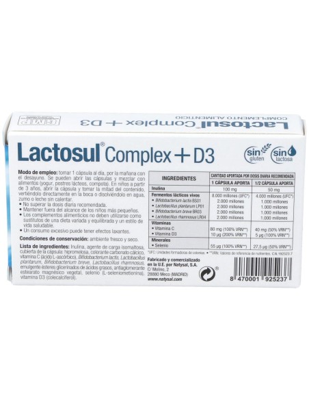 Lactosul Complex D3 20Cap.