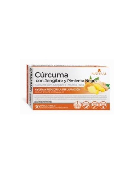 Natysal Cúrcuma Con Jengibre Y Pimienta Negra 30Caps