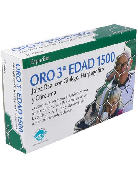 Espadiet Jalea Real Tercera Edad Oro 20Uds