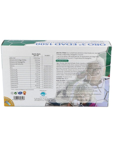 Espadiet Jalea Real Tercera Edad Oro 20Uds