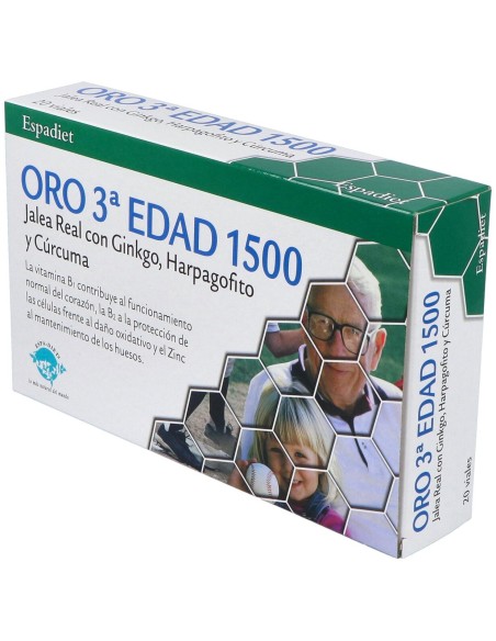 Espadiet Jalea Real Tercera Edad Oro 20Uds