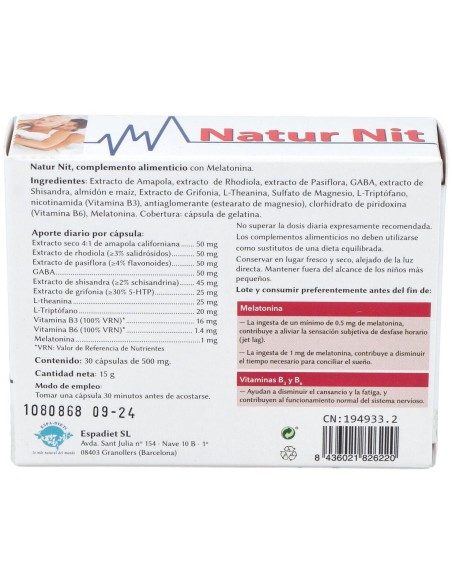 Espadiet Natur Nit 30Caps