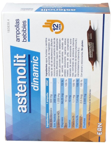 Astenolit Dinamic 12 Ampollas Bebibles