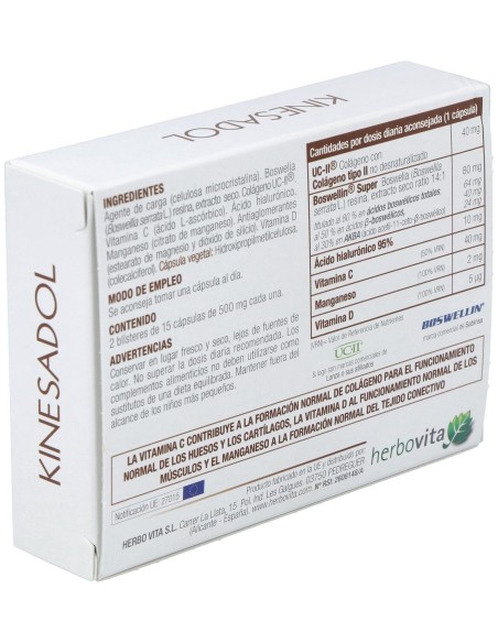 Herbovita Kinesadol 30Caps
