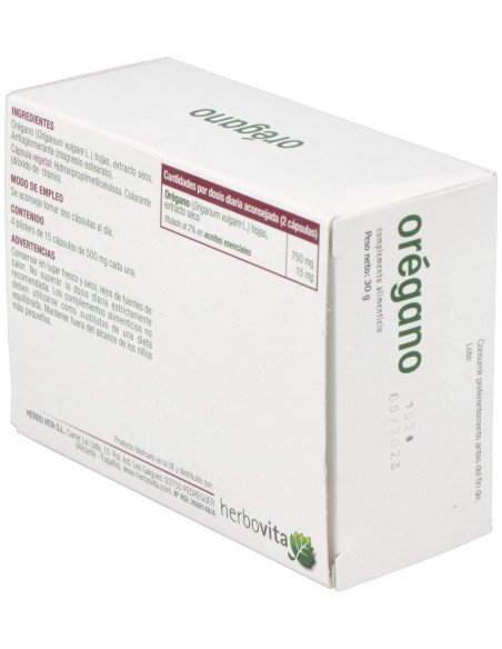 Herbovita Orégano 60Caps
