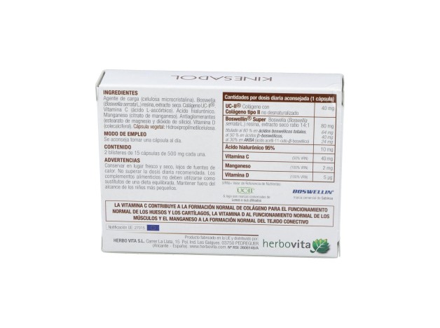 Herbovita Kinesadol 30Caps