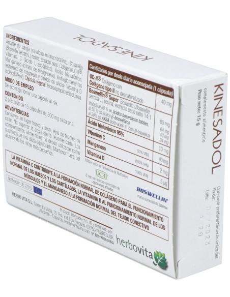 Herbovita Kinesadol 30Caps