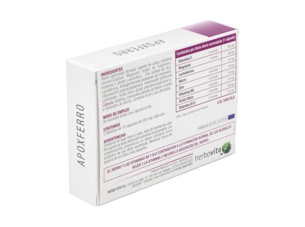 Herbovita Apoxferro 30Cáps