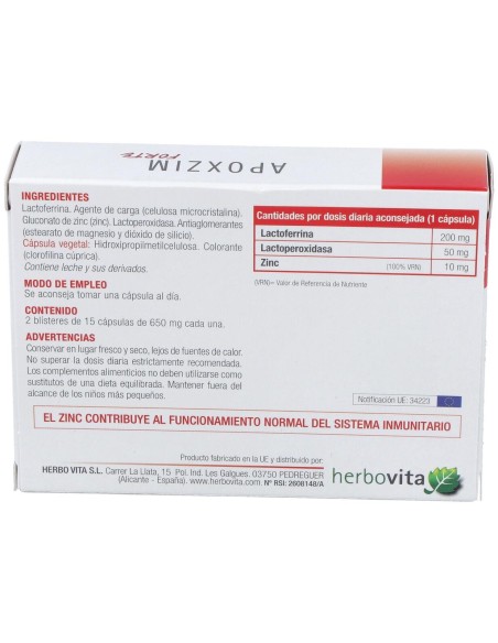 Herbovita Apoxzim Forte 30Caps