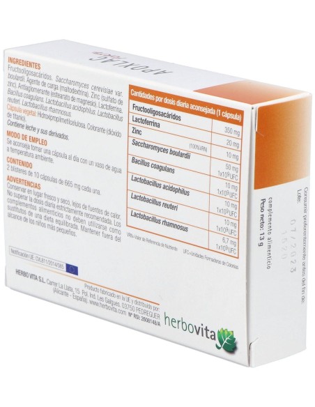 Herbovita Apoxlac Forte 20Caps