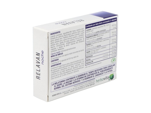 Herbovita Relavan Noche 30Caps