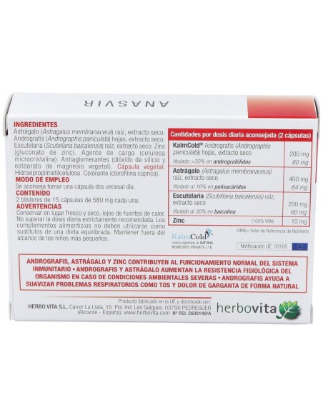Herbovita Anasvir 30Caps