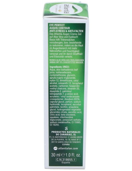 Eye Perfect Crema Contorno De Ojos Con Aloe 30Ml.