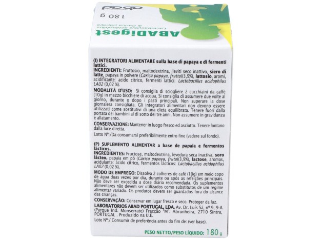 Abad Abadigest Vadessa Bote 180 G