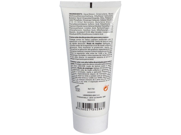 Crema Solar Muy Alta Proteccion 50+ 100Ml.