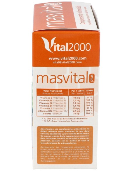 Vital 2000 Masvital Plus 20 Sobres