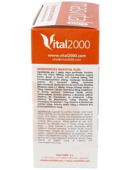 Vital 2000 Masvital Plus 20 Sobres