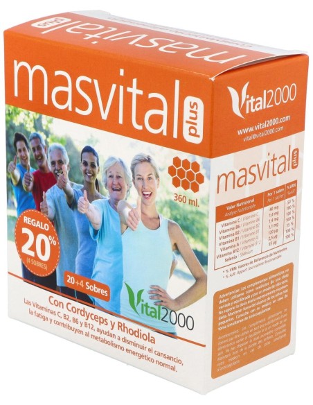 Vital 2000 Masvital Plus 20 Sobres