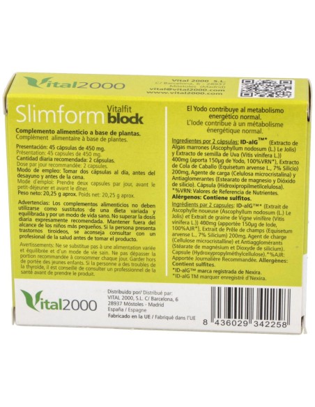 Vital 2000 Slimform Block 45Caps