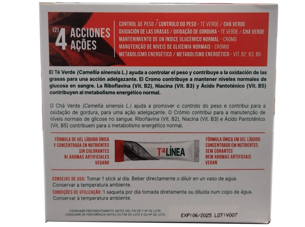 T4 Línea Sabor Té de Pomelo 28 Sticks 10 ml