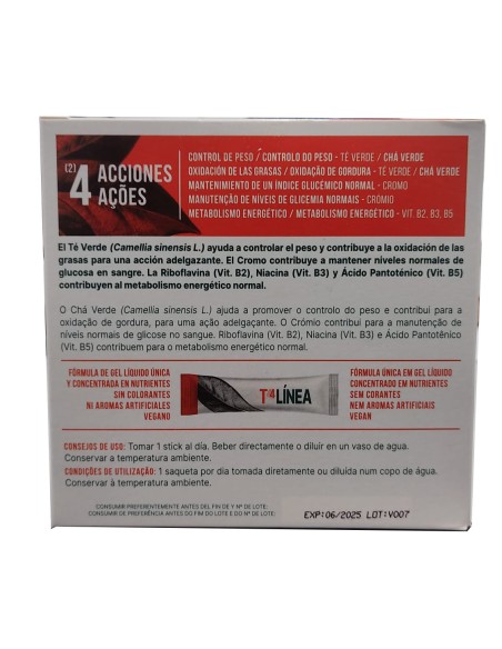 T4 Línea Sabor Té de Pomelo 28 Sticks 10 ml