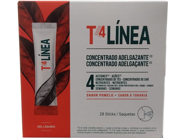 T4 Línea Sabor Té de Pomelo 28 Sticks 10 ml