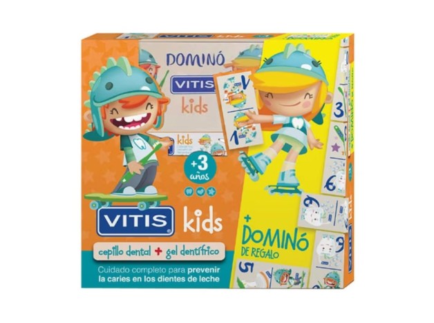 Vitis Kids Pack Cepillo Dental + Gel Dentífrico + Gadget +3 años