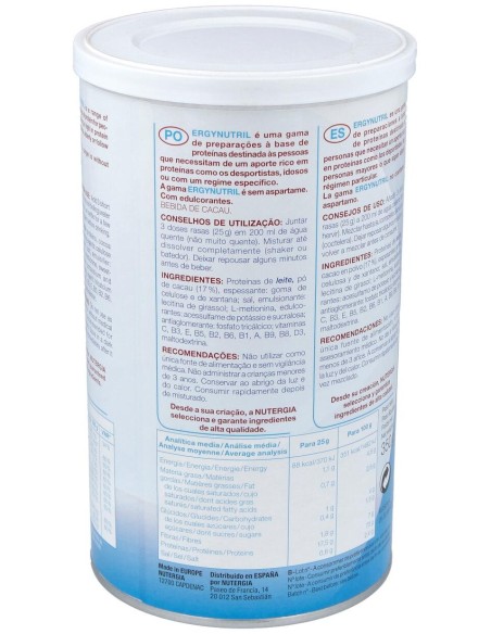 Ergynutril (Proteinas) Cacao Polvo 350Gr.