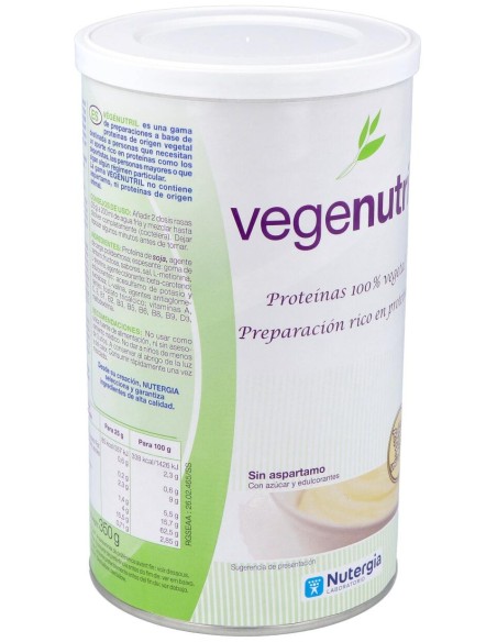 Nutergia Vegenutril Vainilla Bote 300G