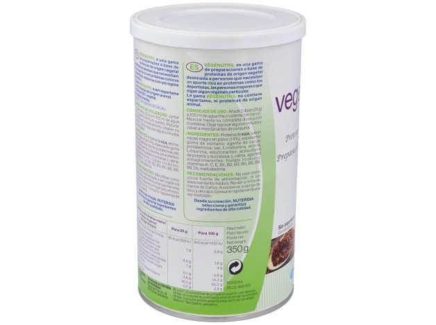 Nutergia Vegenutril Bebida De Cacao Tarro De 300G