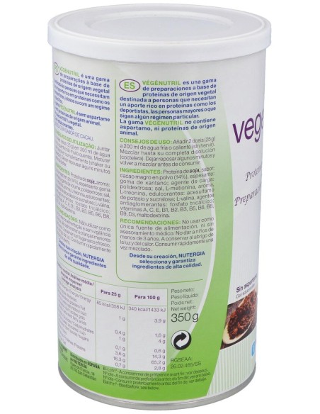 Nutergia Vegenutril Bebida De Cacao Tarro De 300G
