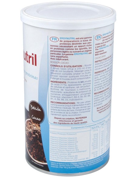 Ergynutril (Proteinas) Cacao Polvo 350Gr.