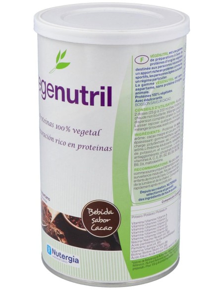 Nutergia Vegenutril Bebida De Cacao Tarro De 300G