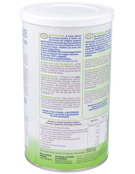Nutergia Vegenutril Vainilla Bote 300G