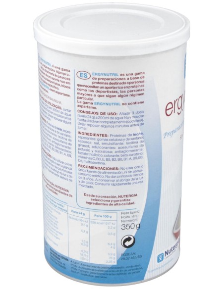 Ergynutril (Proteinas) Vainilla Polvo 350Gr.