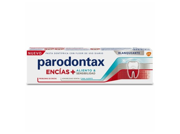 Parodontax Pasta de Dientes Encías+Aliento Sensibilidad Blanqueante 75 ml