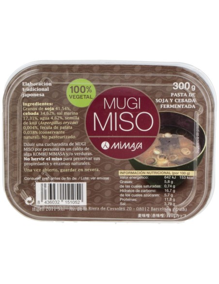 Mimasa Mugi Miso Tarrina 300G