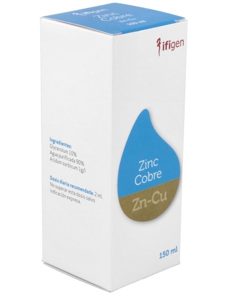 Zinc-Cobre (Zn-Cu) Oligoelementos 150Ml.