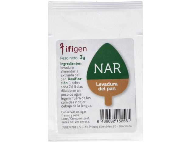 Ifigen Nar Levadura Del Pan Sobre 3Gr