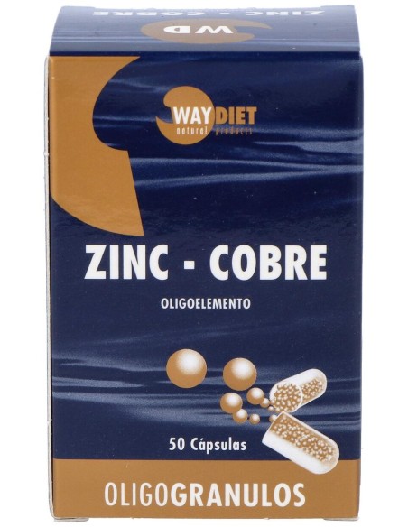Waydiet Natural Products Zinc-Cobre Oligogranulos 50Caps