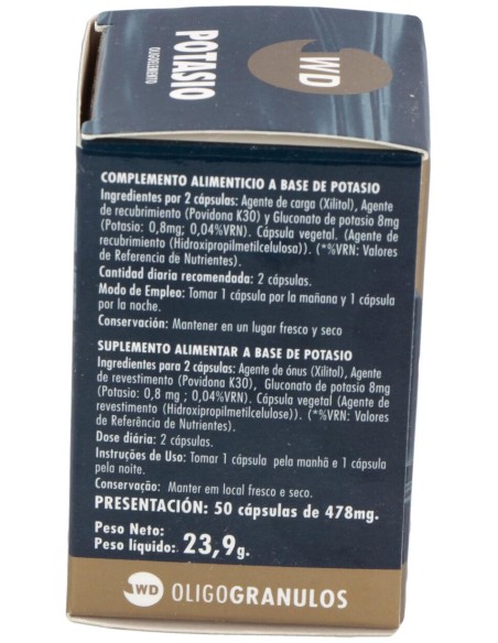 Waydiet Natural Potasio Oligogranulo 50Caps
