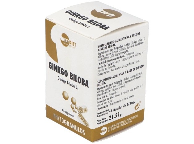 Waydiet Natural Ginko Biloba Phytogranulos 45Caps